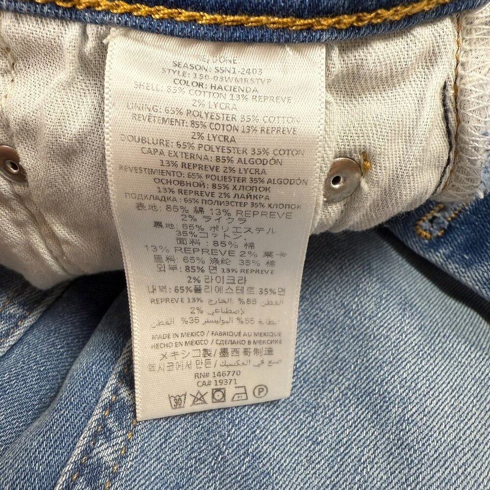 Re/Done Mid-Rise Stovepipe Women's Jeans Size 29 Hacienda NWT Designer Denim - Picture 6 of 16